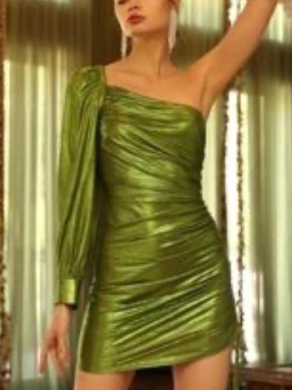 Adelyn Rae One Shoulder Ruched Dress - Picture 2 of 10